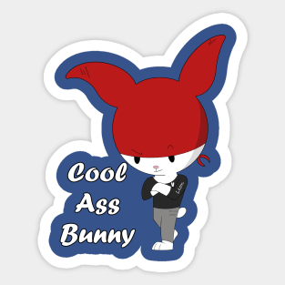 Cool Ass Bunny Sticker